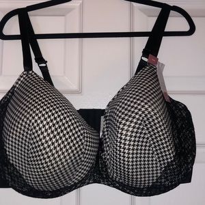 Cacique Lightly Lined Balconette Convertible Gingham Bra